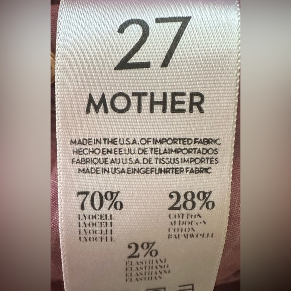 MOTHER The Looker Pop Velvety Skinny Trouser Jean in Raspberry, Size 27 - Picture 8 of 13